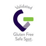 Logotipo de punto seguro sin gluten validado