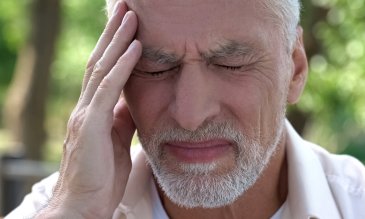 Older man has headache